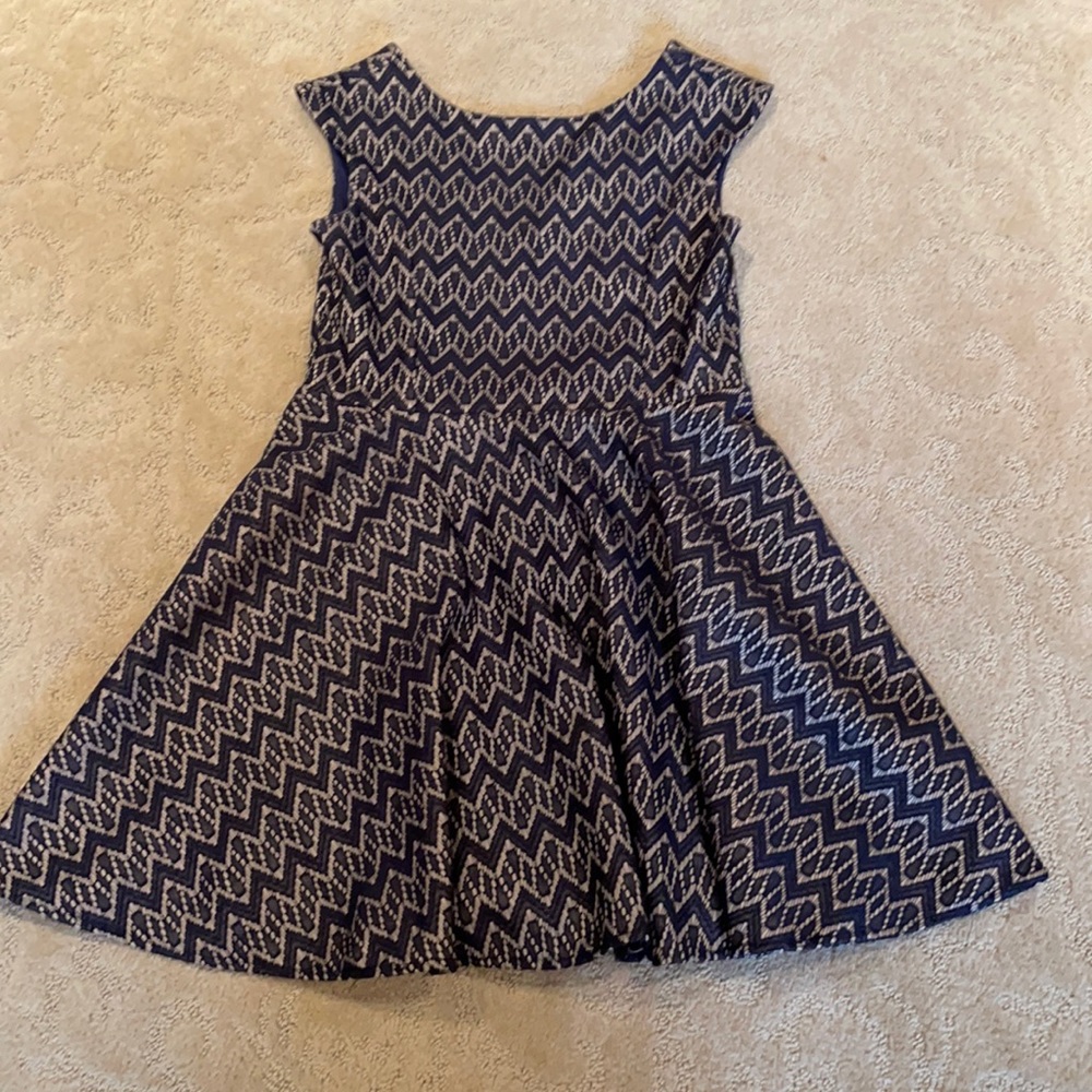 Navy and white patterned Dress